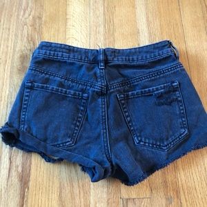 PacSun black denim shorts